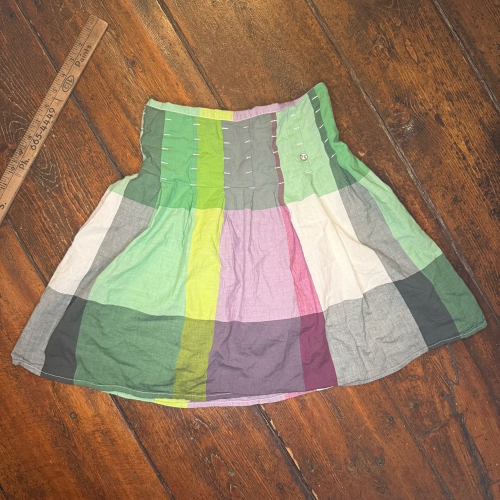 Colorful Patchwork Mini Skirt